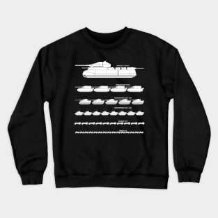 Comparison of German WW2 tank sizes Crewneck Sweatshirt